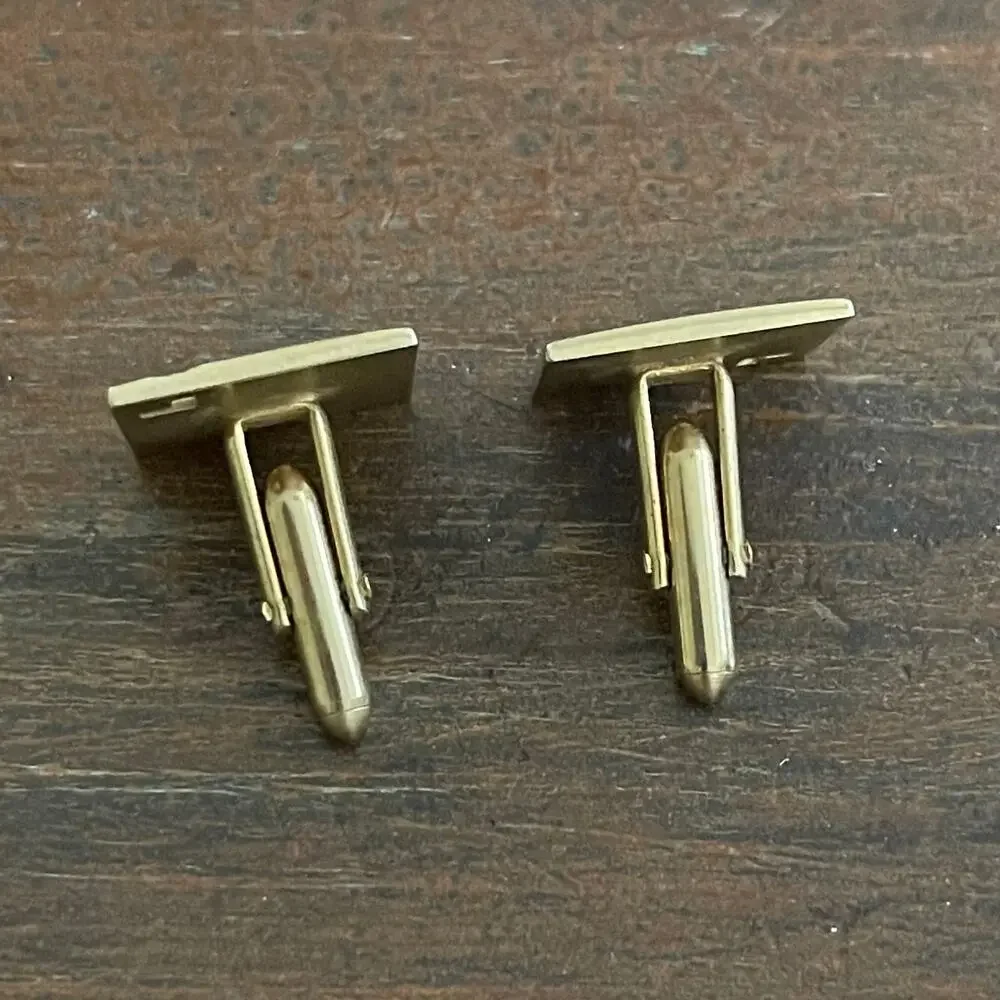 Vintage Cufflinks by Swank Gold Tone Classic Cufflinks